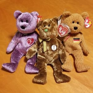 Lot of 3 Beanie Babies